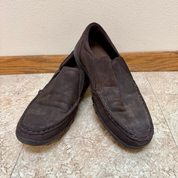 Roper Men’s Faux Leather Slip On Casual Dark Brown Loafers Shoes Size 11.5 - Picture 2 of 11